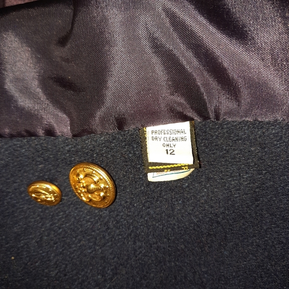 Rothschild Navy Girls Long Coat size 12 - Picture 4 of 12